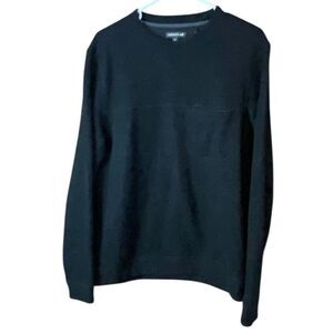 Toad&Co Heritage Minimalist Sweater Knit Pullover Black Men M